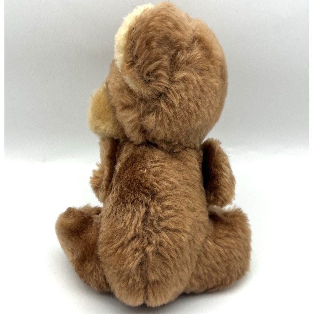 Vintage Plush Bear Hugging Mamma & Baby Teddy Approx 9" Stuffed Animal Brown - Picture 10 of 16